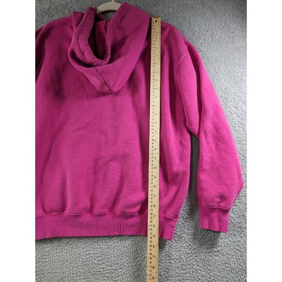 Cabela's Hoodie Womens Medium Pullover Sweatshirt Cotton Poly Spellout Pink - Picture 8 of 15